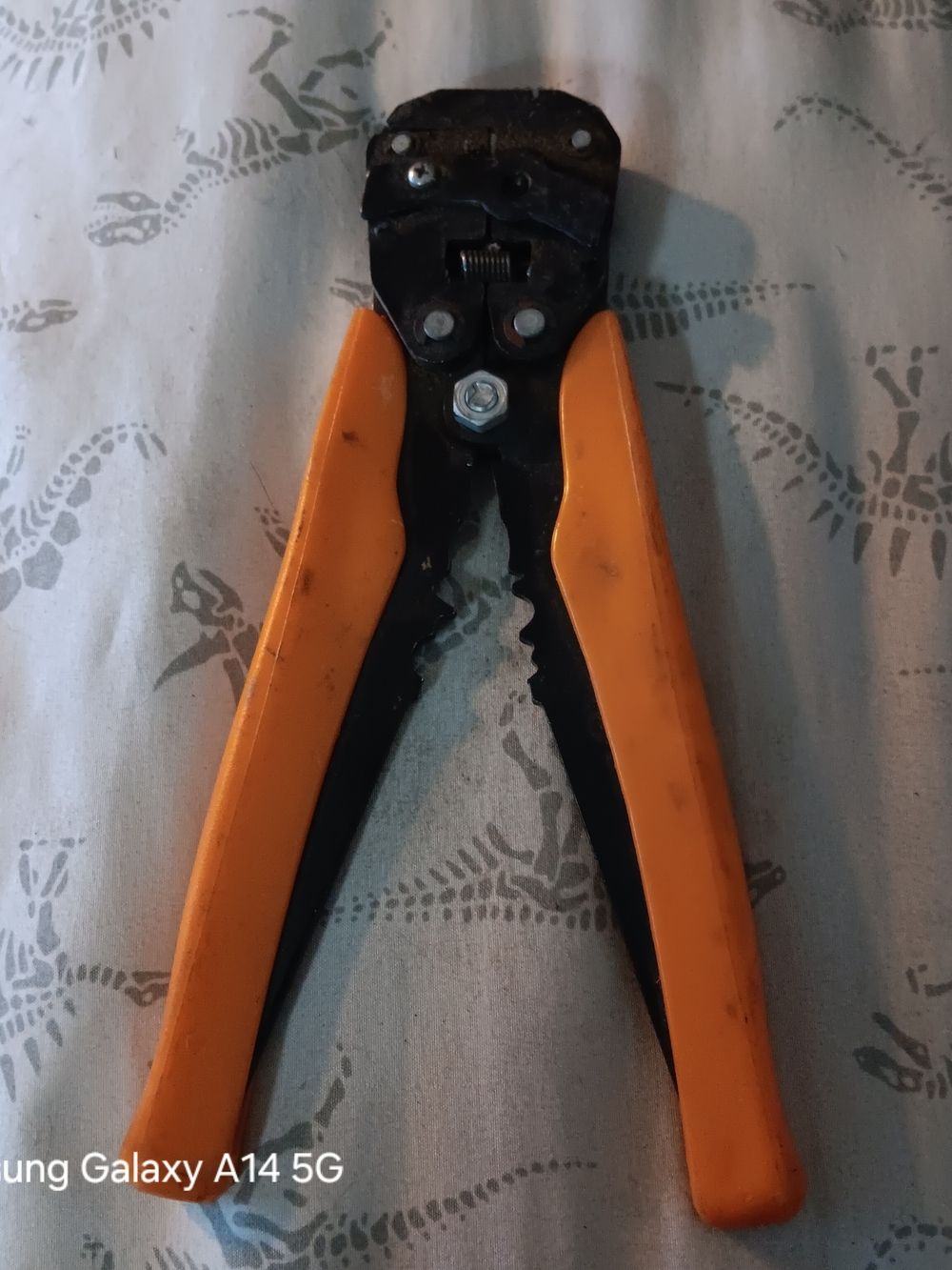 Heavy-Duty Wire Stripper with Orange Handles